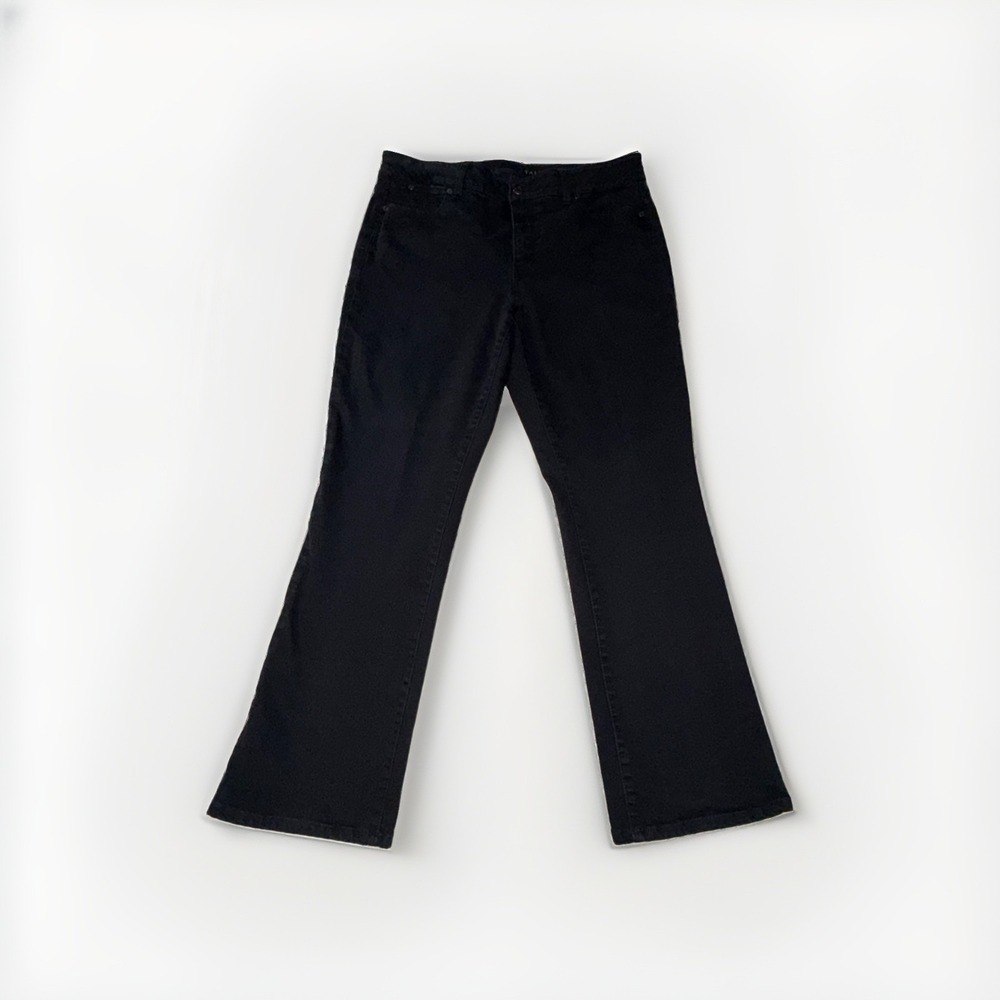Talbots Curvy Bootcut Jeans Women's Size 14L Black 35x30 Denim Stretch